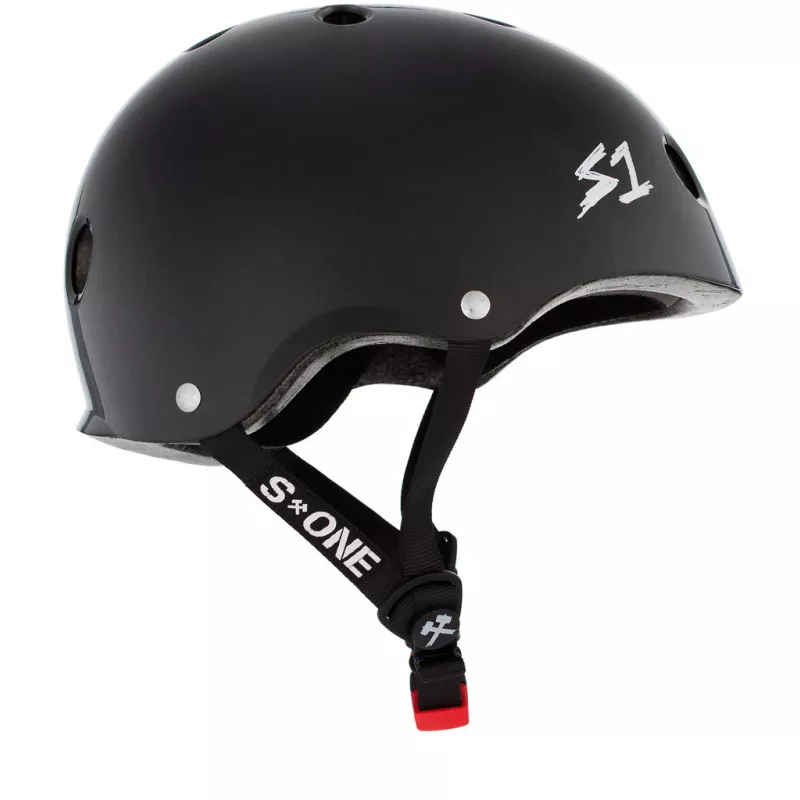 Skateboard helmet S-One Mini Lifer Black Gloss 2024 