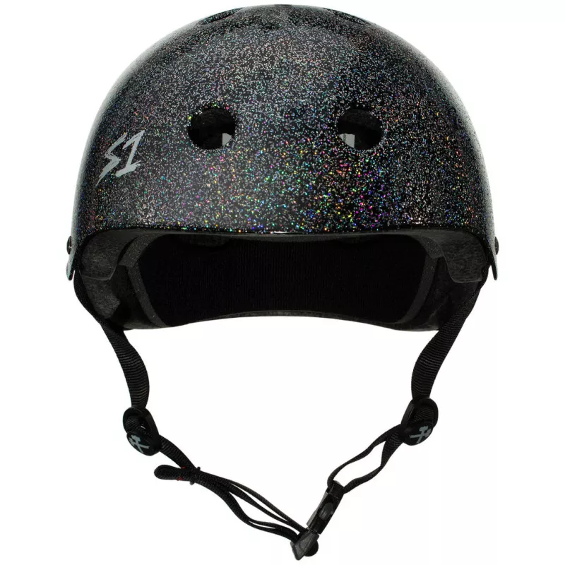 Skateboard helmet S-One Mega Lifer Black Glitter 2024 