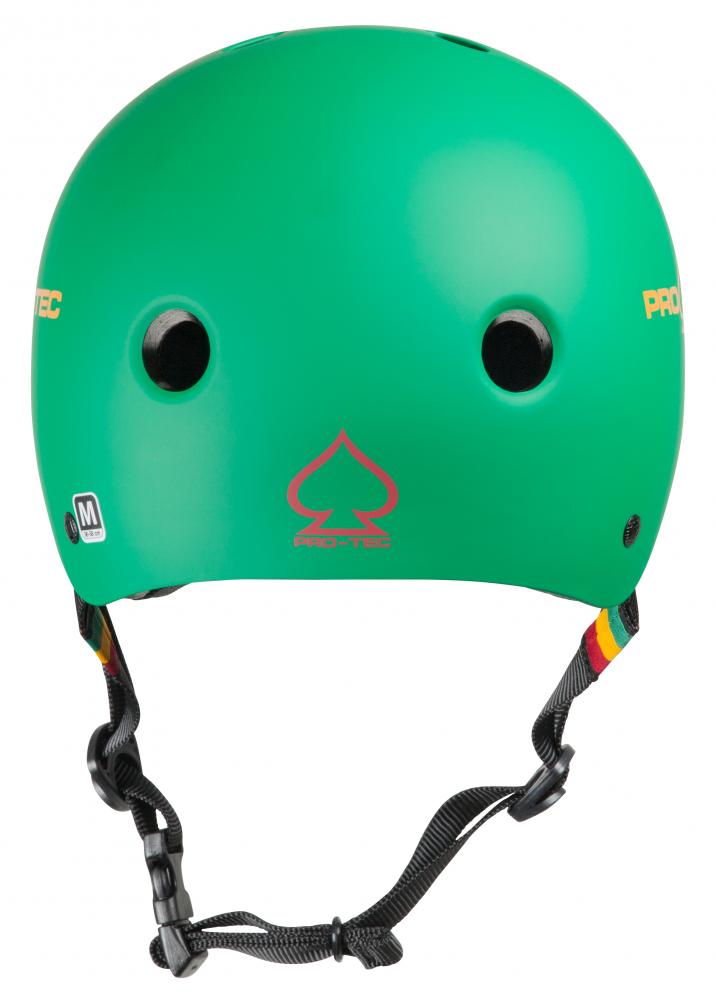Casque de skateboard Pro-tec Classic Cert Matte Rasta Green 2022 